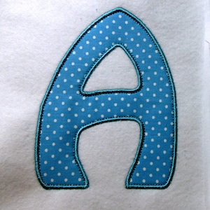 Embroidery file letters, appliqués 13 x 18 cm frame font height 14 cm