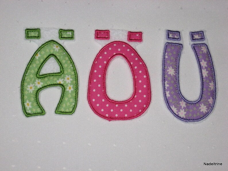 Embroidery file letters, applications 10 x 10 cm frame image 2