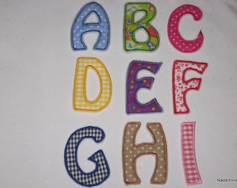 Embroidery file letters, applications 10 x 10 cm frame