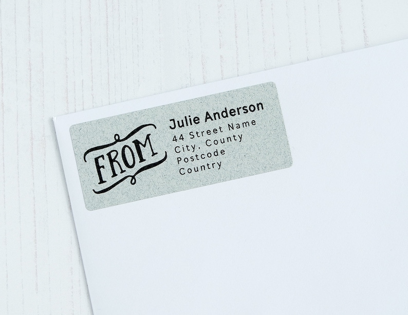 30 Custom Return Address Labels Personalized Kraft Brown Etsy UK