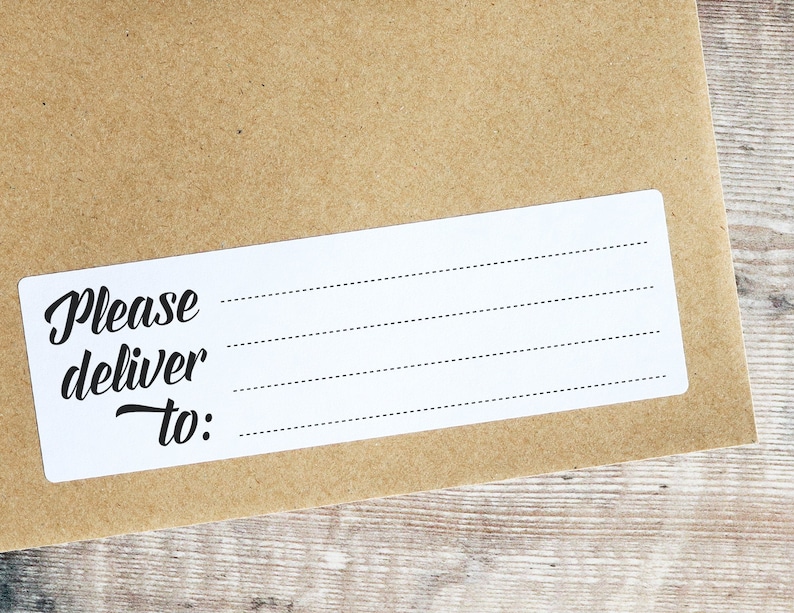 16 Please Deliver To Labels Blank Recipient Address Stickers Penpal Mailing Shipping Labels Lined