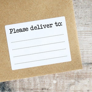 16 a.u.b. bezorgen op etiketten blanco ontvanger schrijfmachine adresstickers penvriend Verzendlabels
