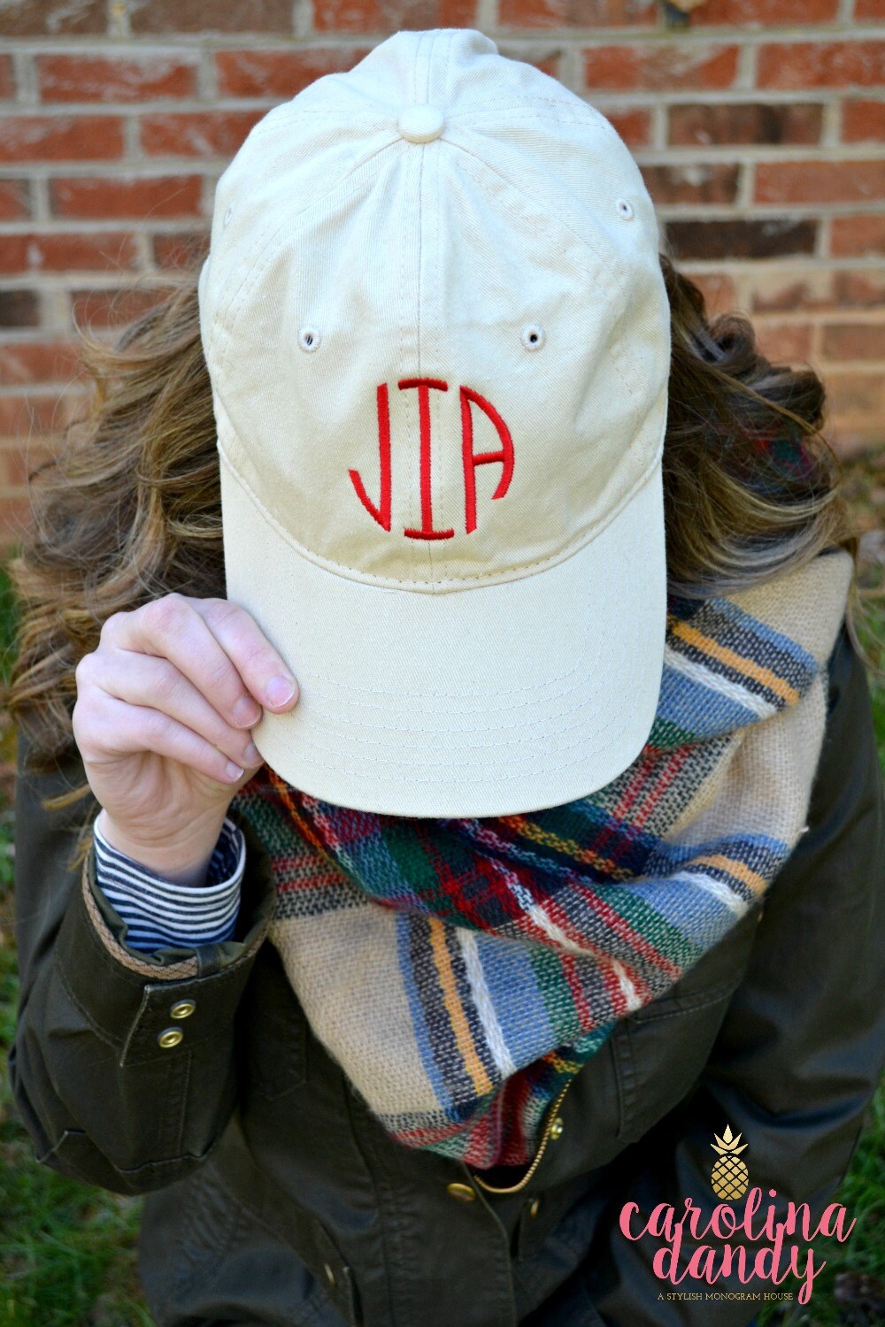 monogram ball caps