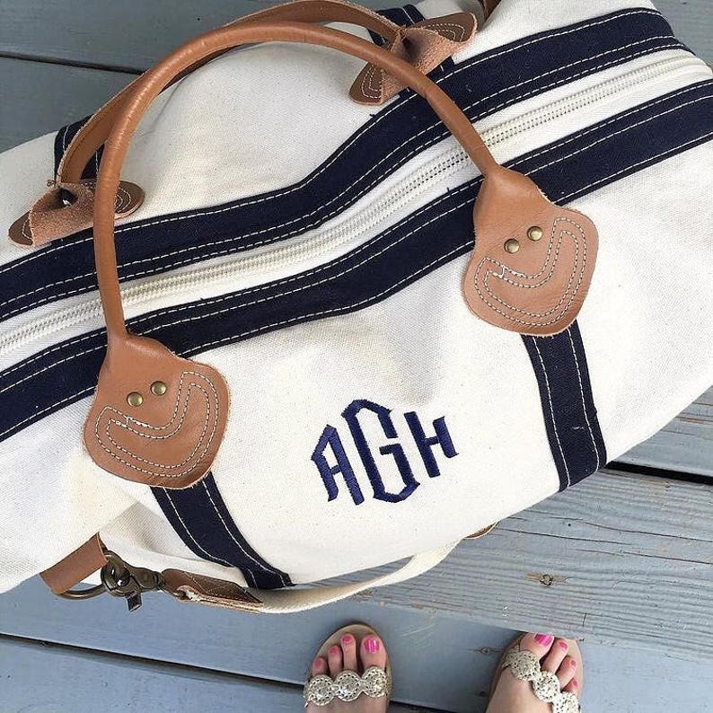 Monogrammed Weekender Bag for Women Monogram Duffle Bag | Etsy