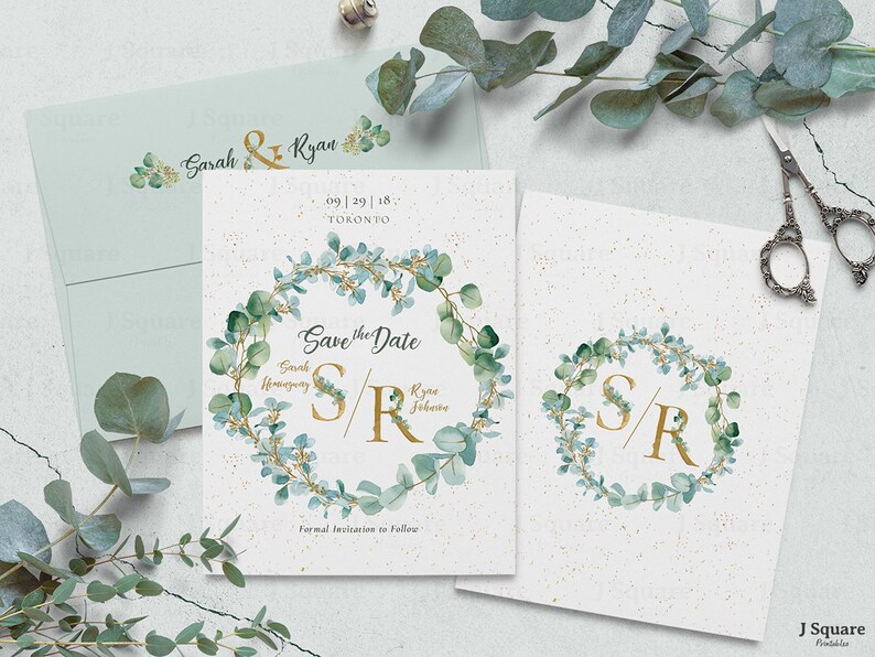 Watercolor Eucalyptus Greenery Wreath Clip Art AUDREY /PNG - Etsy