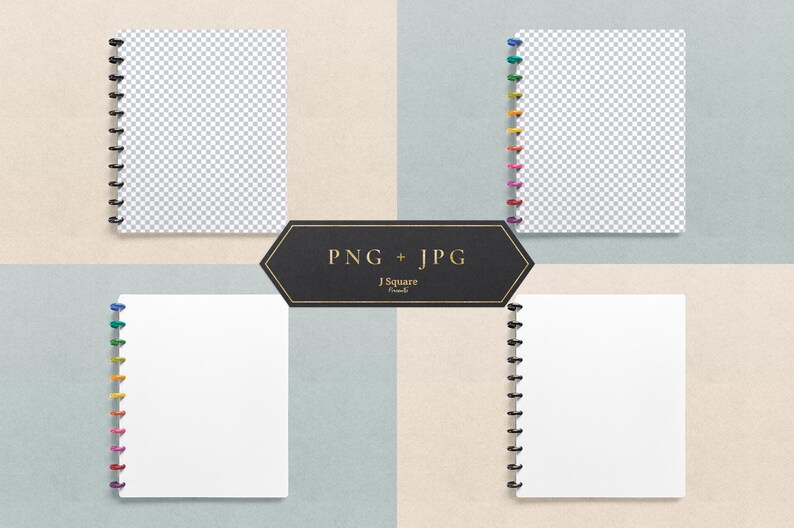 Letter Size Planner COVER Mockup & Props Discbound Notebook Etsy