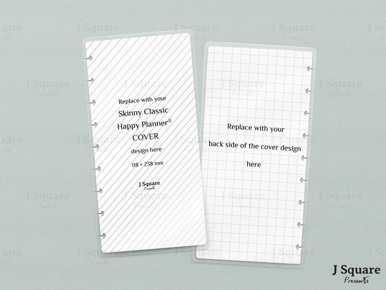 Skinny Classic Happy Planner COVER ONLY Mockup Laminated Etsy