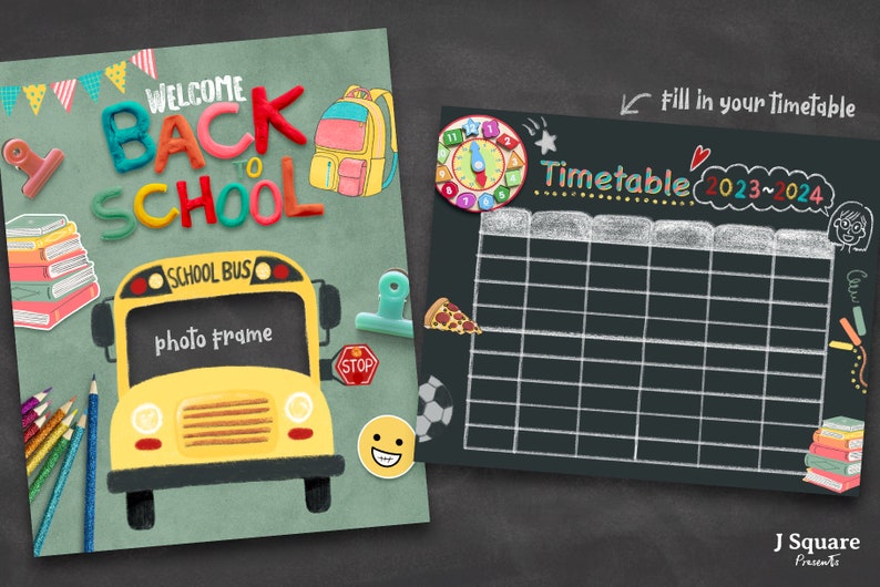 Timetables Props Back to School Animated GIF & PNG Clip Arts, Overlay, Bus Photof Frrame ...