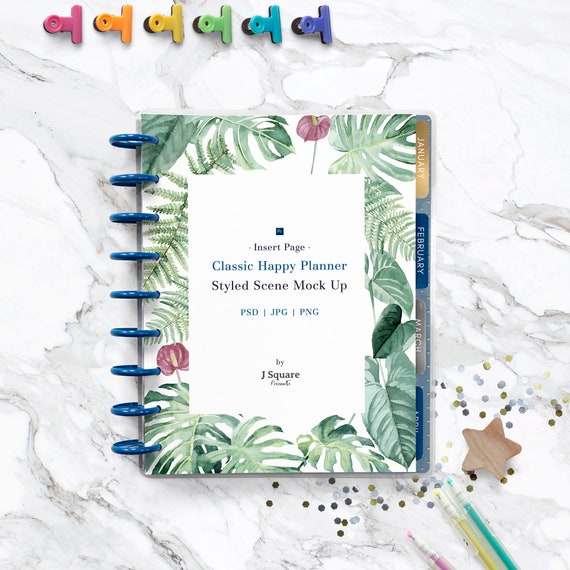 Download Folded Classic Happy Planner Mockup Discbound Planner Mockup For Instagram Happy Planner Mockup Styled Scene Jpg Png Psd Blogger Paper Paper Party Supplies Kromasol Com