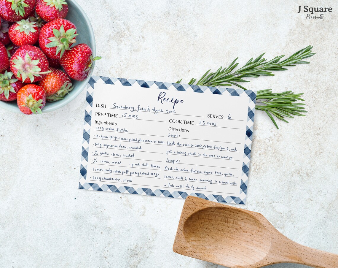 4x6 Recipe Card Set MockUp with Cookware Props/ 4x6