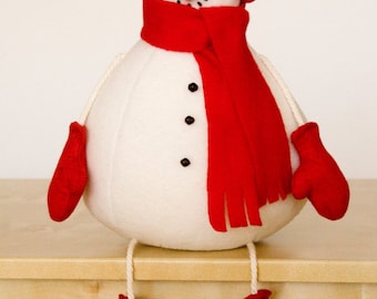 DIY Winter Snowman - sewing tutorial and pattern - PDF instant download