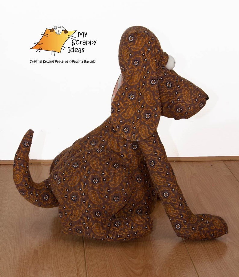 DIY Drop-Ear Dog Toy / Door-Stop / Home Decoration / Plushie PDF Sewing Pattern and Tutorial image 4