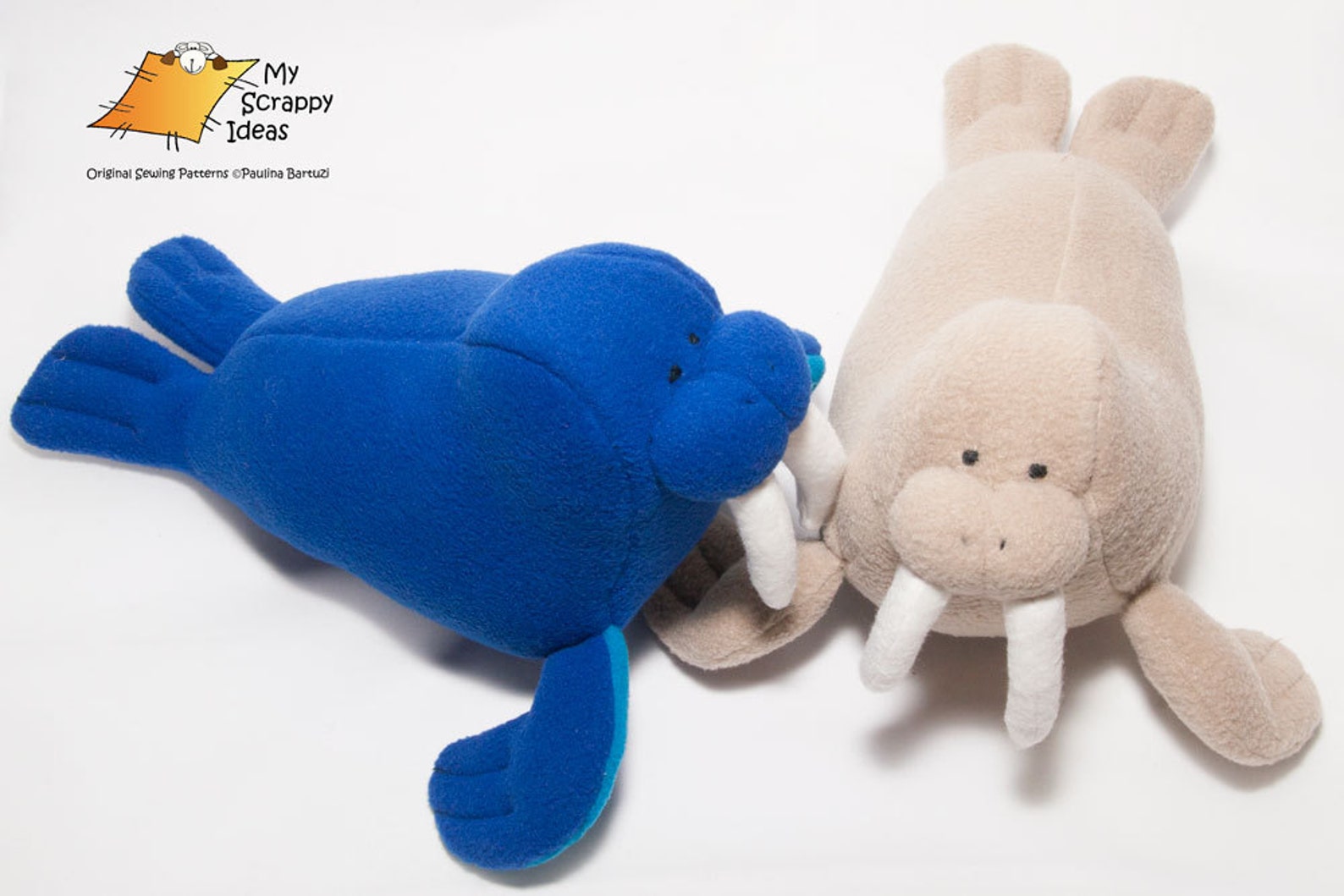 DIY Witty Walrus Fleece Toy / Softie / Stuffed Fabric Animal Etsy