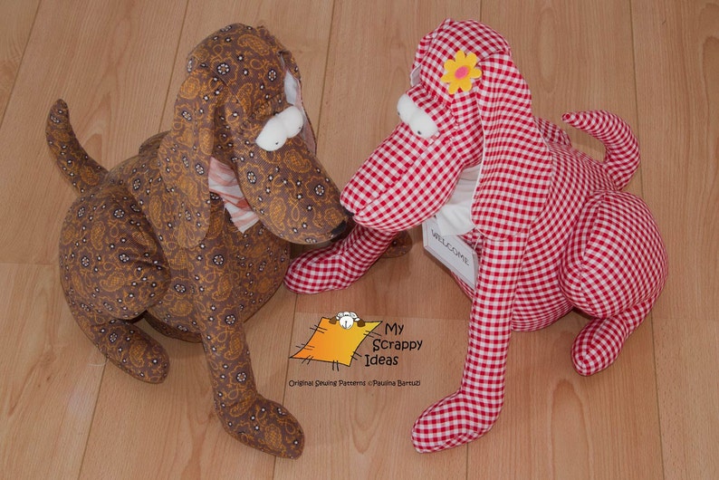 DIY Drop-Ear Dog Toy / Door-Stop / Home Decoration / Plushie PDF Sewing Pattern and Tutorial image 5