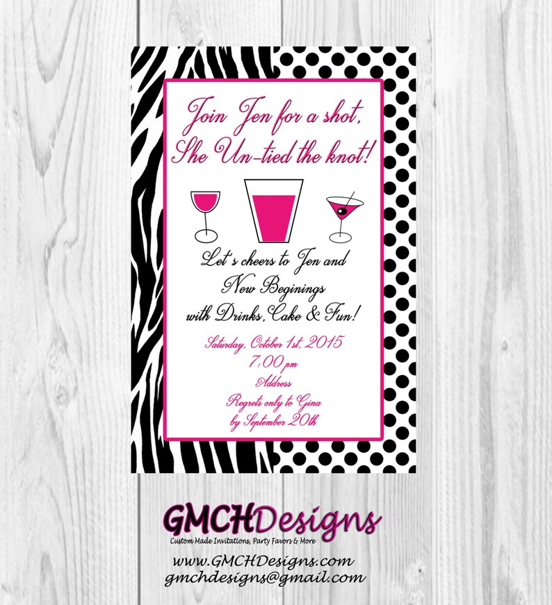 Divorce Party Printable Personalized Invitations - Etsy