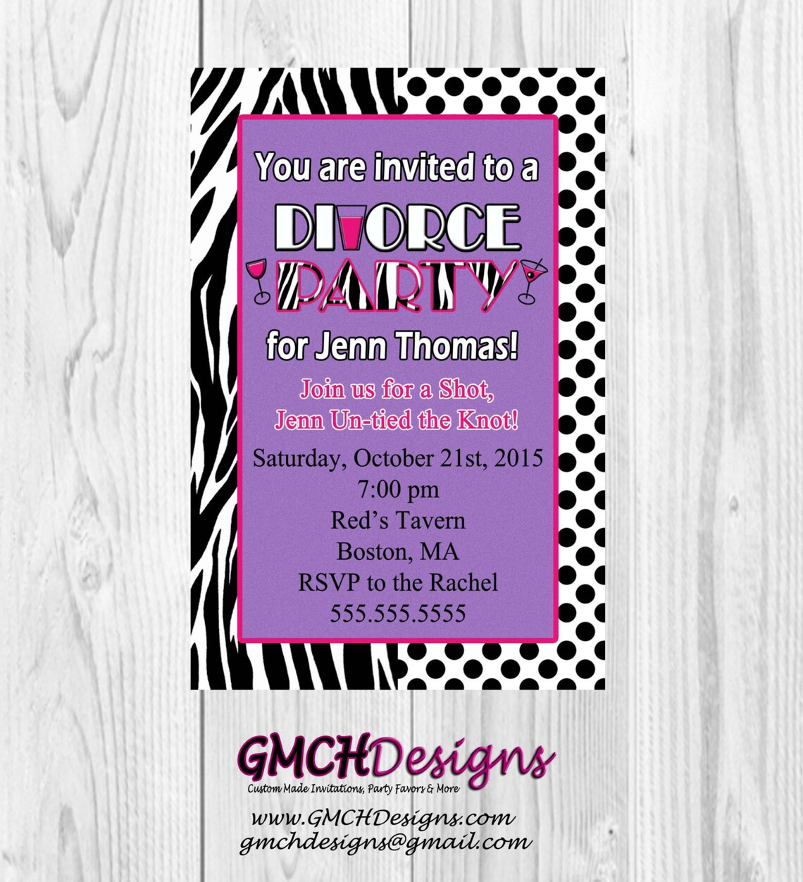 Divorce Party Printable Personalized Invitations - Etsy