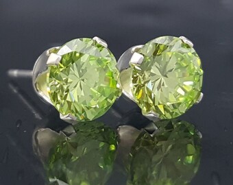 Apple Green Stud Earrings
