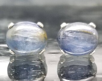 Kyanite Oval Stud Earrings