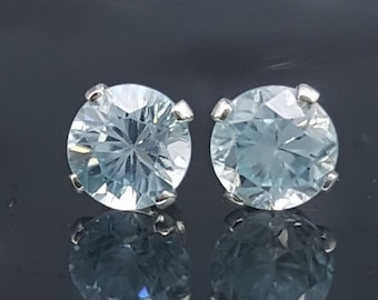 Petite Blue Zircon Stud Earrings
