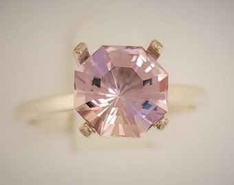 Ametrine Custom Mini Octagon Silver Ring