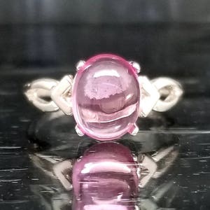 Oval Pink Sapphire Cabochon Ring