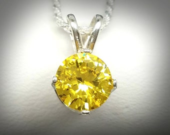 Canary Yellow Pendant & Necklace