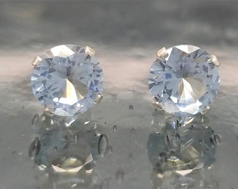 Light Blue Spinel Stud Earrings