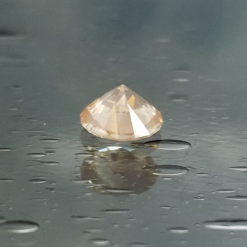 Oregon Sunstone Ring Round Custom Faceted Sterling Silver Size 5 6 7 8 9 Diamond Alternative Jewelry Solitaire Engagement Birthday R391