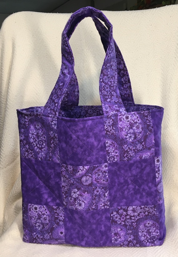 Happy Mardi Light Purple Bow Carryall Tote