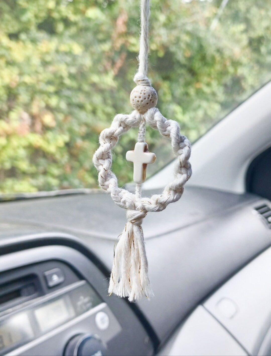 Cross Car Mirror Hangers Religious Gift Car Ornament Cross Etsy