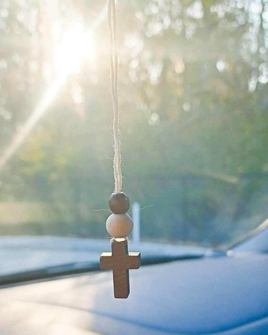 Wood Car Cross, Christmas Gift, Christian Faith Car Accessories