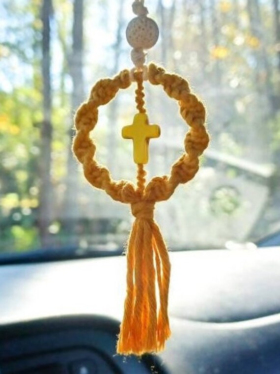 Cross cheap car charm