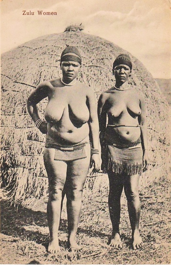 belgian congo, Group of Topless Native Mandibu Women (1920s) Postcard