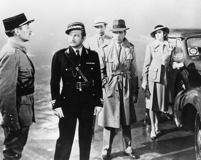 Reprinted Classic Film Still of the 1942 Romantic War Drama "Casablanca" . Humphrey Bogart & Ingrid Bergman. Printed on A4 Glossy Paper