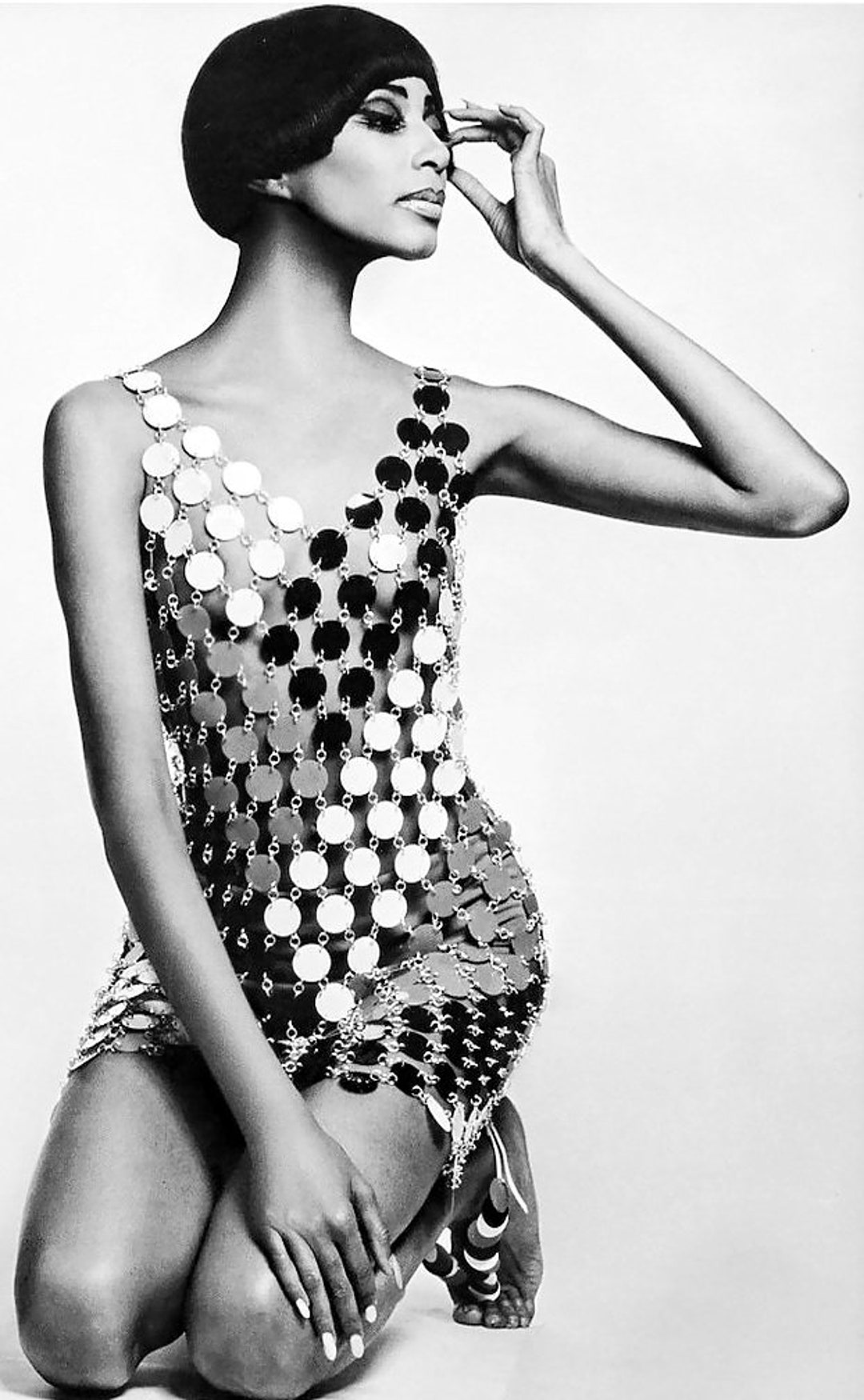 Postcard Type Publicity Photograph of the 1960s Gorgeous Black Super Model  & Actress , Donyale Luna. - Etsy Israel