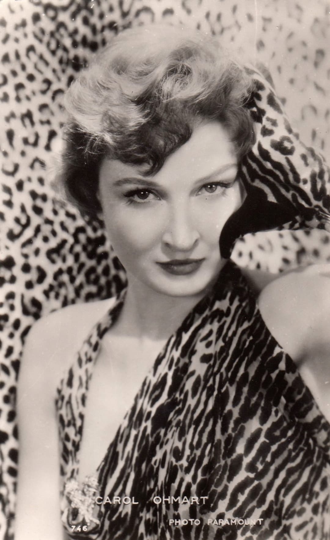 1950s Period Postcard Black & White Photograph of Sexy Blond American