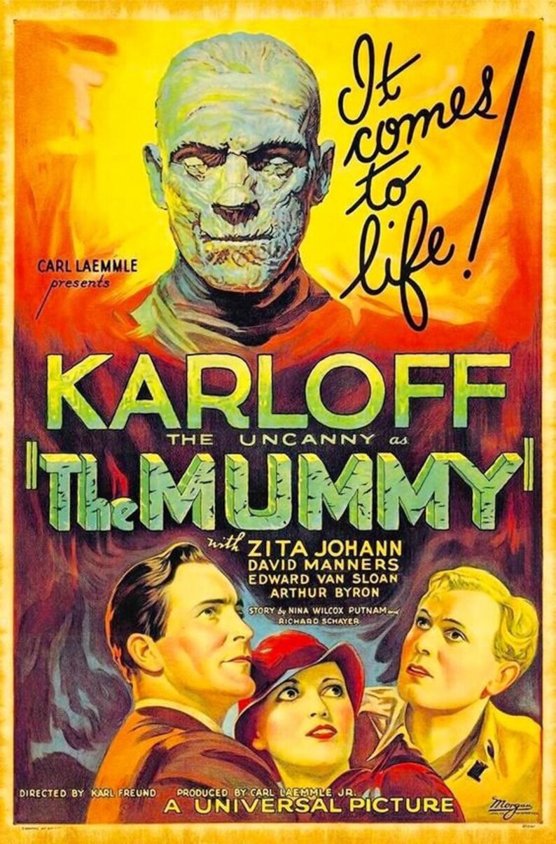 Reproduced A4 Size Cinema Poster of the 1932 Horror Film, the Mummy ...