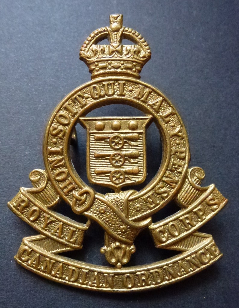 Canadian Army WW2 Cap Badge the Royal Canadian Ordnance | Etsy