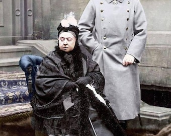 Foto/impresión de la reina Victoria. Una reproducción de una fotografía tomada de una tarjeta de cigarrillos de época de 1900.