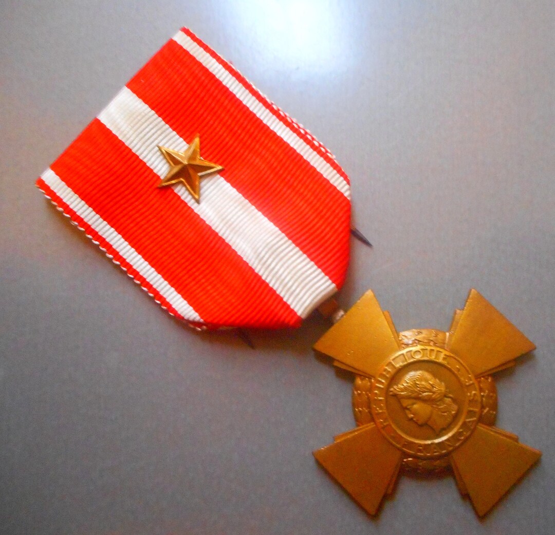 An Original French Bravery Medal Cross of Valour With Etsy