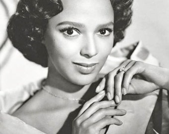 Reproduced  Postcard Type Publicity Photograph of the Talented & Very Versatile Gorgeous American Actress and Singer, Dorothy Dandridge