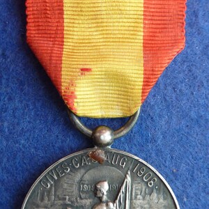 Rare 1908 Spanish Military Medal Commemorating Sige of Saragossa in 1808. Very Desirable. image 2