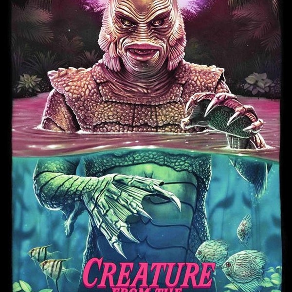 Reproduced A4 Size Cinema Poster Of The 1954 Horror Film, "The Creature from the Black Lagoon". (Type3).