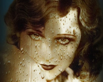 Superb Reproduced A4 Size Colour Vignette Style Photo of Dorothy Revier. Silent Film Star Beauty of the 1920s.