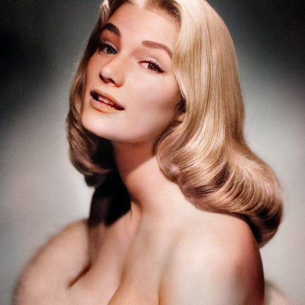 Postcard Type Publicity Photograph of the Beautiful Bmonde American Actress, Yvette Mimieux.