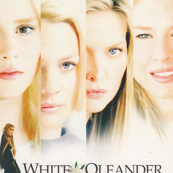 Postcard of the 2002 Film Poster "White Oleander". Starring Michelle Pfeiffer, Renee Zellweger & Robin Wright Penn.