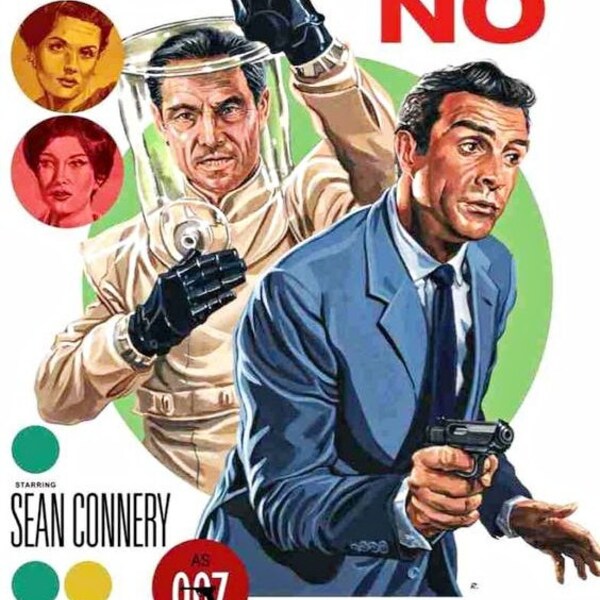 Reproduced  Classic Bond Film Poster of the 1962 Film  "Dr No"