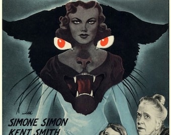 Reproduced A4 Size Cinema Poster Of The 1944 Film, "The Curse of The Cat People". Starring Simone Simon & Kent Smith