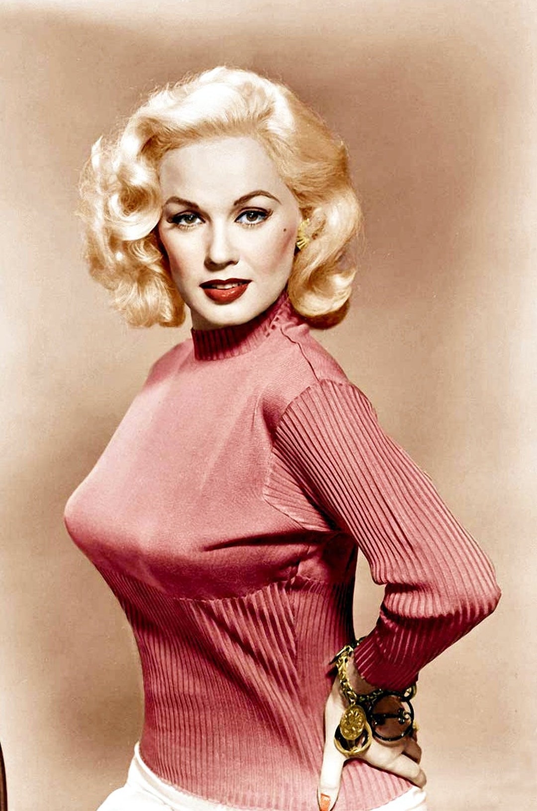Postcard Type Publicity Photograph of the Sexy Blonde 1960s American
