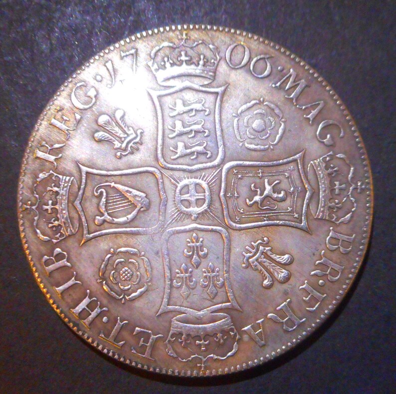 Interesting Old Replica Coin British Queen Anne 1706 Dated Crown. 5 ...